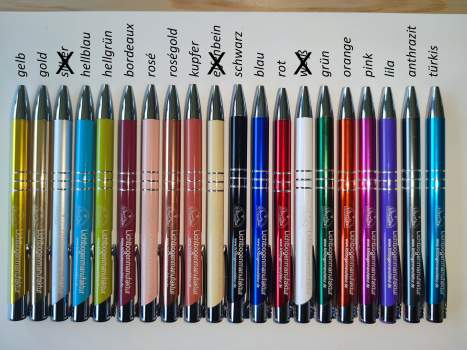 Kugelschreiber aus Metall mit Gravur